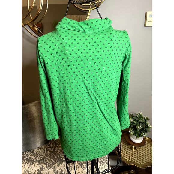 Liz Claiborne  casual button front shirt •Roll Tab Sleeves • Size PM - Picture 7 of 7